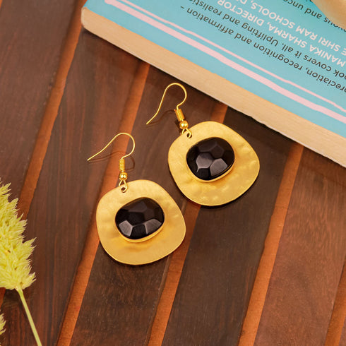 Black Stone Earrings - The Earth Store - Fashion Accessories